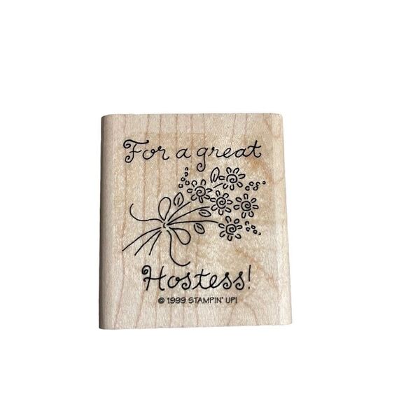 Stampin’ Up! 1999 For a Great Hostess Rubber Stamp Business Memos - Picture 1 of 2